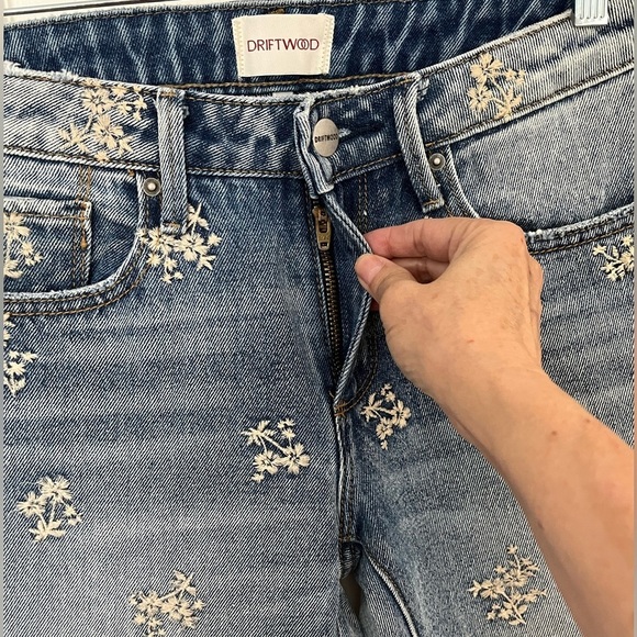 Free People Blue Floral Flare Jeans - Picture 7 of 16